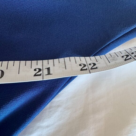 Evan Picone Royal Blue Boatneck Dress with Ruched Waist - Picture 7 of 10